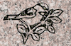 Engraved Bird on a Branch Cemetery Headstone Design 187 on Anxi Granite Engraved Bird on a Branch Cemetery Headstone Design 187 on Anxi Granite