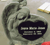 Engraved Black Granite Angel Memorial