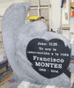 Engraved Black Granite Angel Memorial