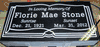 Engraved Black Granite Headstone