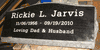 Engraved Black Granite Slant Gravestone