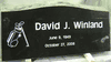 Engraved Black Headstone