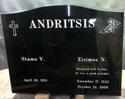 Engraved Black K0102 Upright Memorial Engraved Black K0102 Upright Memorial