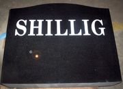 Engraved Black K0102 Upright Monument Backside