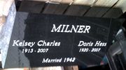 Engraved Black Slant Headstone