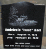 Engraved Black Tombstone