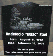 Engraved Black Tombstone Engraved Black Tombstone