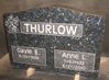 Engraved Blue Pearl Granite P-01-02 Family Headstone (Front)