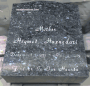 Engraved Blue Pearl Headstone Engraved Blue Pearl Headstone