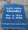 Engraved Blue Pearl Tombstone