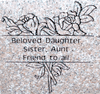  Engraved Bouquet of Flowers Cemetery Memorial Design 3019 on Anxi Granite