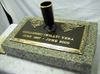 Engraved Bronze Cemetery Marker with Vase