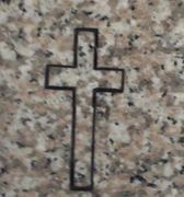 Engraved Cemetery Headstone D-25 Design--Basic Cross on Anxi Granite