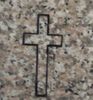 Engraved Cemetery Headstone D-25 Design--Basic Cross on Anxi Granite