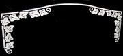 Engraved Cemetery Headstone Design 1013 Ivy Drape Style Border on Black Granite