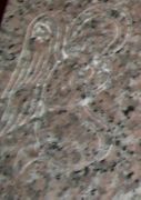 Engraved Cemetery Headstone Design 149 Kneeling Angel with Cross on Anxi Granite