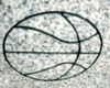 Engraved Cemetery Memorial Design 1493--Basketball on Gray Granite Engraved Cemetery Memorial Design 1493--Basketball on Gray Granite