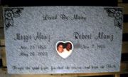 Engraved Companion 28x16x4 Gray Cemetery Headstone