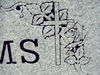 Engraved Corner Cross and Roses Design 602