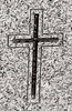 Engraved Cross Cemetery Headstone Design 590 on Gray Granite 