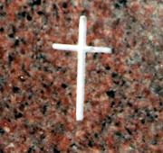 Engraved Cross Cemetery Monument Design 548