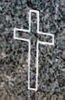 Engraved Cross Funeral Memorial Design D-25 on G654 Granite