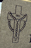 Engraved Cross With Rosary Design 