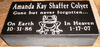 Engraved Custom 16x8x4 Black Gravestone