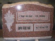 Engraved D-1 China Pink Upright Memorial