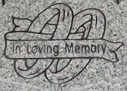 Engraved D-63 Wedding Rings Companion Cemetery Headstone Design on G614 Gray Granite Engraved D-63 Wedding Rings Companion Cemetery Headstone Design on G614 Gray Granite