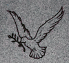 Engraved Dove Memorial Design
