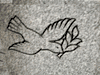 Engraved Dove with Olive Branch Cemetery Headstone Design 209 on Gray Granite Engraved Dove with Olive Branch Cemetery Headstone Design 209 on Gray Granite