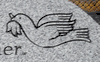 Engraved Dove with Olive Leaf Design D-32
