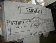 Engraved DV2T-11 Gray Granite Upright Companion Memorial