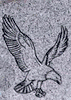 Engraved Eagle in Flight Cemetery Headstone Design 226