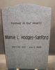 Engraved F-01 Gray Granite Upright Memorial