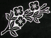 Engraved Flowering Dogwood Branch Cemetery Headstone Design 951 on Black Granite Engraved Flowering Dogwood Branch Cemetery Headstone Design 951 on Black Granite