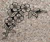 Engraved Flowering Dogwood Garland Cemetery Headstone Design 959 on Anxi