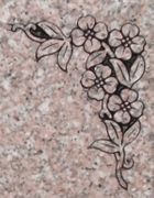 Engraved Flowering Dogwood Garland Cemetery Headstone Design 959 on Anxi Granite Engraved Flowering Dogwood Garland Cemetery Headstone Design 959 on Anxi Granite