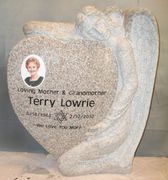 Engraved G663 Granite IMG9 Angel Memorial Front