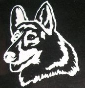 Engraved German Shepherd Cemetery Headstone Design 322 on Black Granite Engraved German Shepherd Cemetery Headstone Design 322 on Black Granite