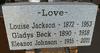 Engraved Gray Granite Family Memorial Marker