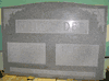 Engraved Gray Upright Headstone