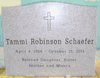 Engraved Gray Upright Gravestone 