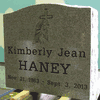 Engraved Gray Upright Headstone