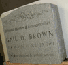 Engraved Gray Upright Headstone 