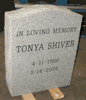 Engraved Gray Upright Marker Engraved Gray Upright Marker