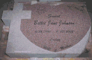Engraved Heart Gravestone with Cross