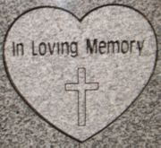 Engraved Heart Shaped Epitaph Box Headstone Design 1673 on Gray Granite Engraved Heart Shaped Epitaph Box Headstone Design 1673 on Gray Granite