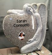 Engraved IMG 8 Angel and Heart Headstone Front View Engraved IMG 8 Angel and Heart Headstone Front View